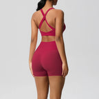 2PCS Pocket Yoga Set – Seamless High Waist Gym Outfit