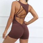 Slim Fit One-Pieces Set-  Backless Jumpsuit