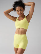 2 Piece Short Set - Beautiful Cross Back Yoga Bra & High Waist Elasticity Yoga Shorts