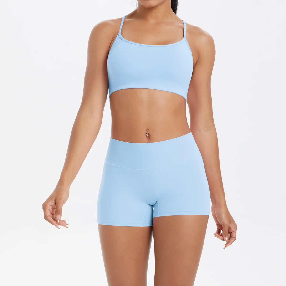 2PCS Halter Yoga Top Set