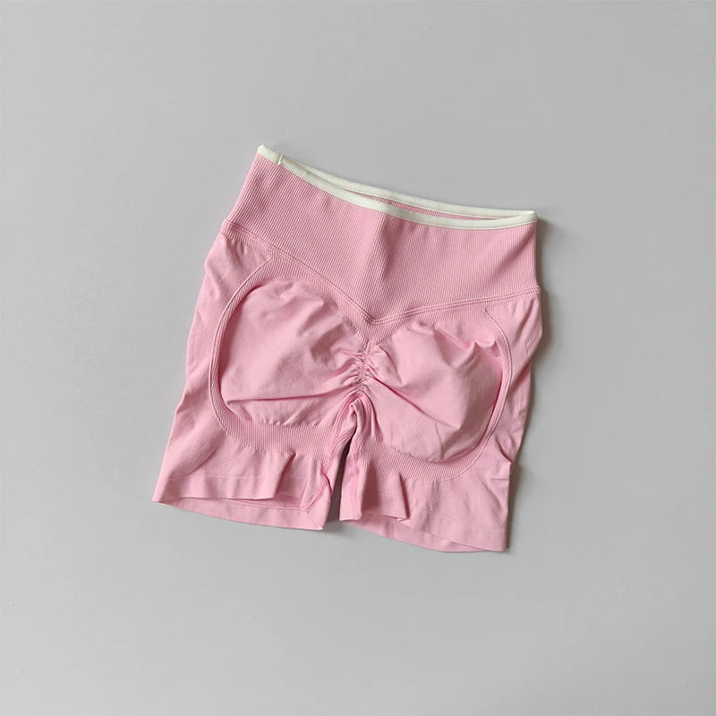 Summer Yoga Shorts High Waist Breathable Fitness Booty-Lifting Sports Running Shorts