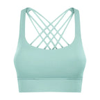 Solid Color Gym Fitness Bra - Tight Sport Top Tank/Soft Shockproof
