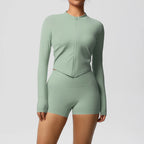 Hip-lifting Tight Zipper Jacket Set