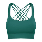 Solid Color Gym Fitness Bra - Tight Sport Top Tank/Soft Shockproof