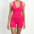 Slim Fit One-Pieces Set-  Backless Jumpsuit