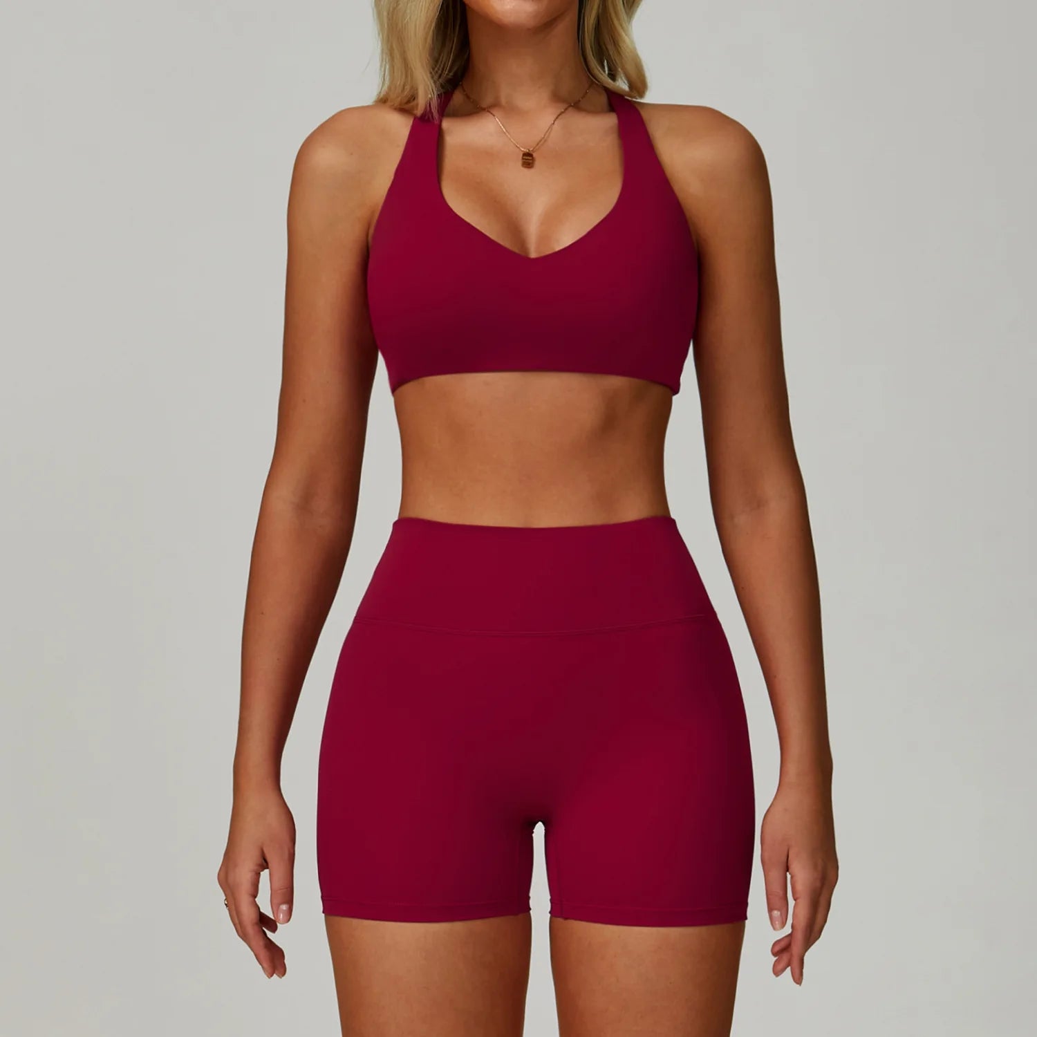 2-3PCS Yoga Suit - Tracksuit Sports Bra High Waist/Leggings Shorts Outfit