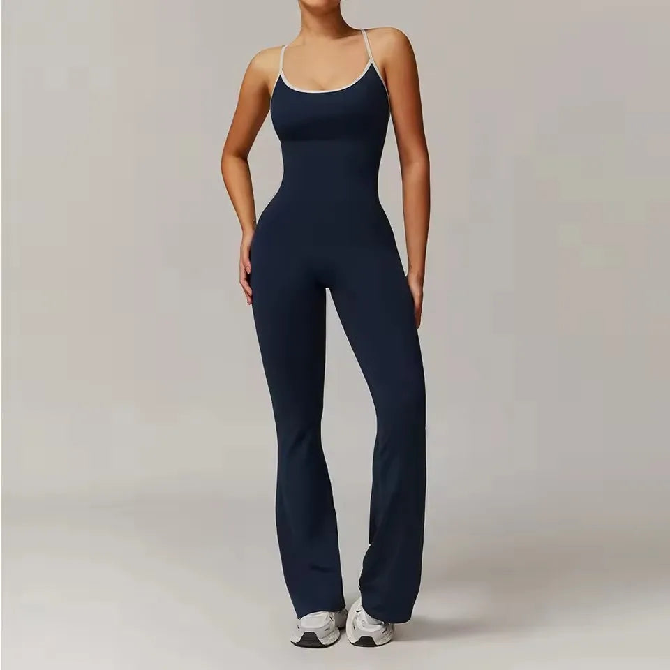 Yoga Set V Back Jumpsuit