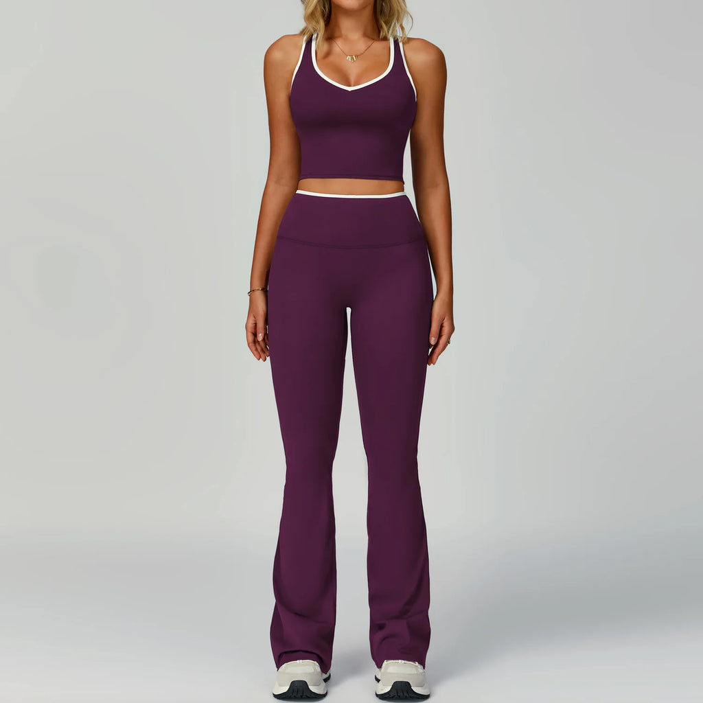 Gym Tracksuit Set 2 Piece Workout Outfits