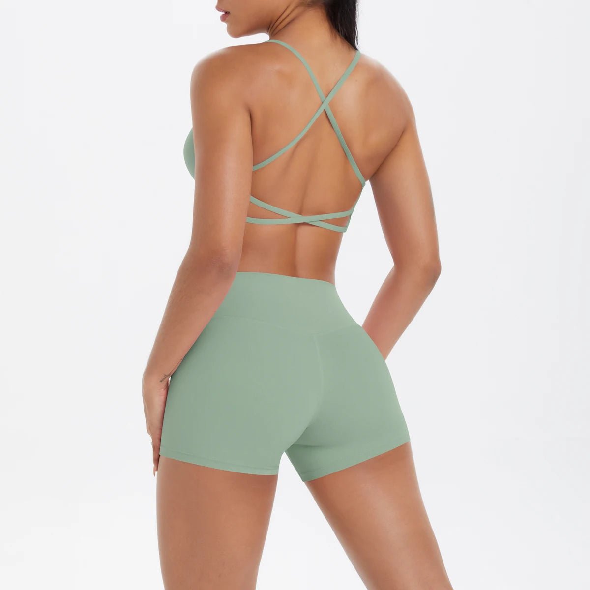 2PCS Halter Yoga Top Set
