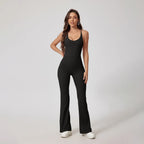 Seamless Yoga Jumpsuit Set - Beautiful Back Tight Hip Lift Trousers Micro Flared