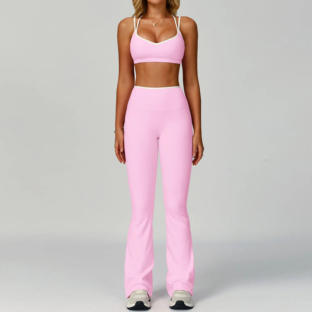 Gym Tracksuit Set 2 Piece Workout Outfits