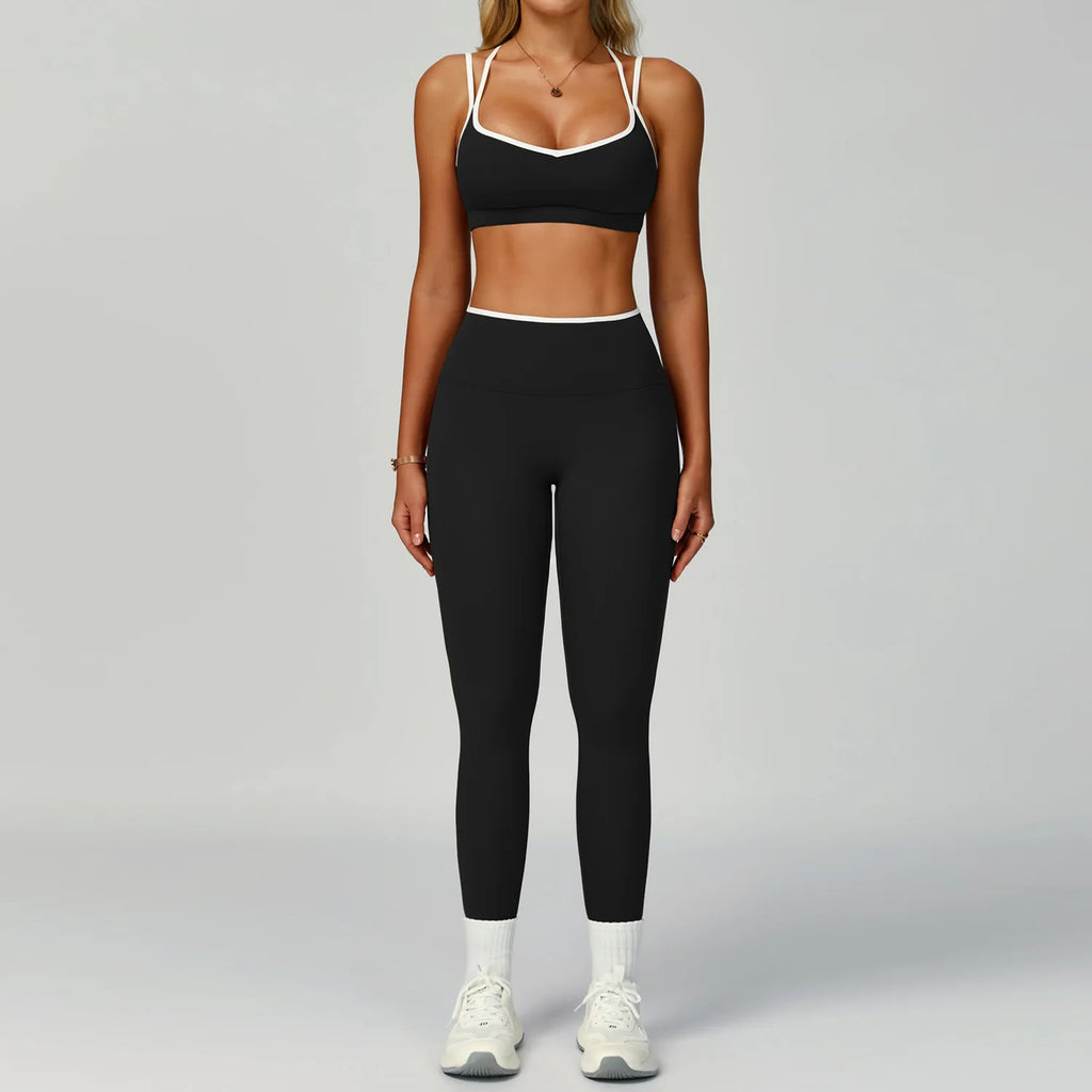 Gym Tracksuit Set 2 Piece Workout Outfits