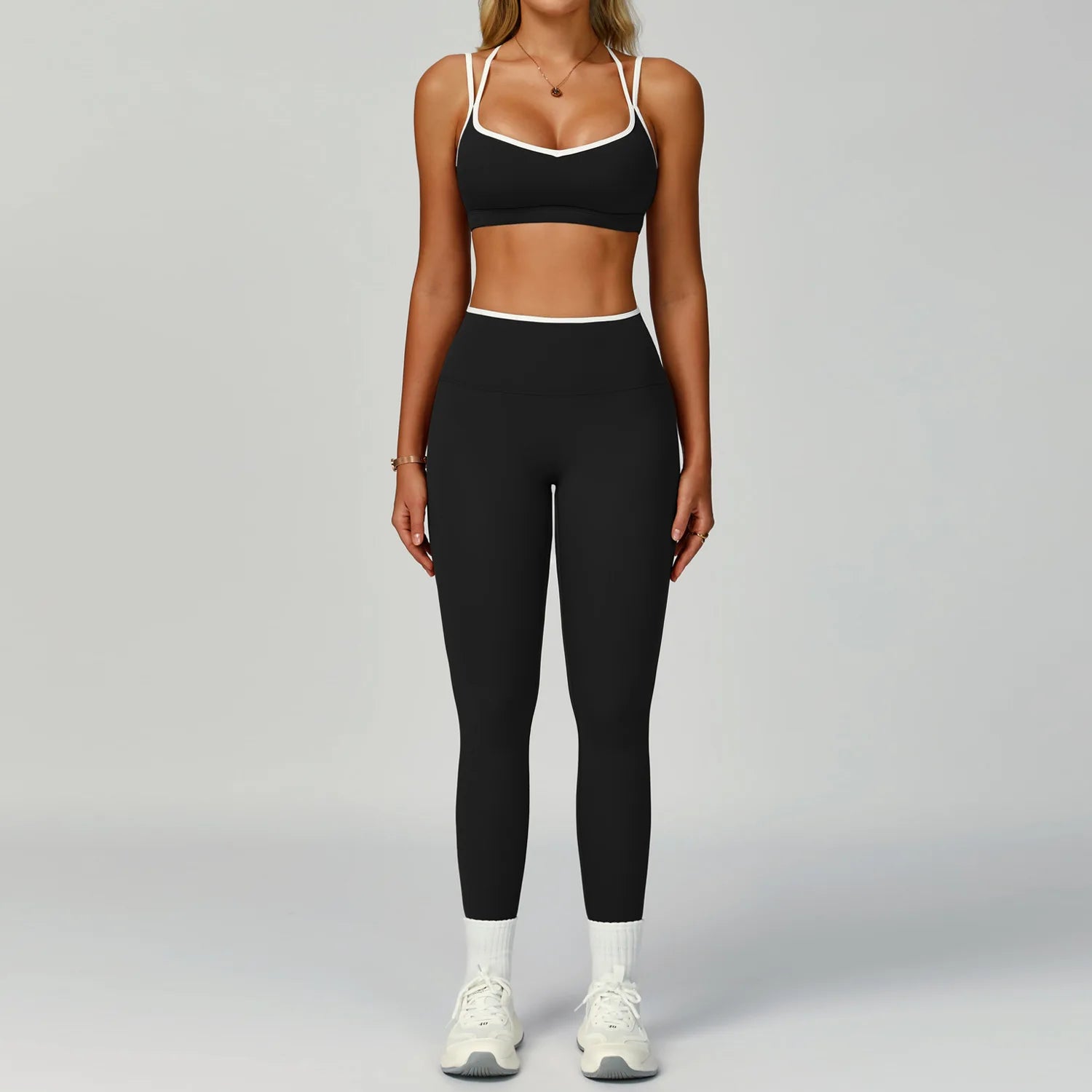 Gym Tracksuit Set 2 Piece Workout Outfits