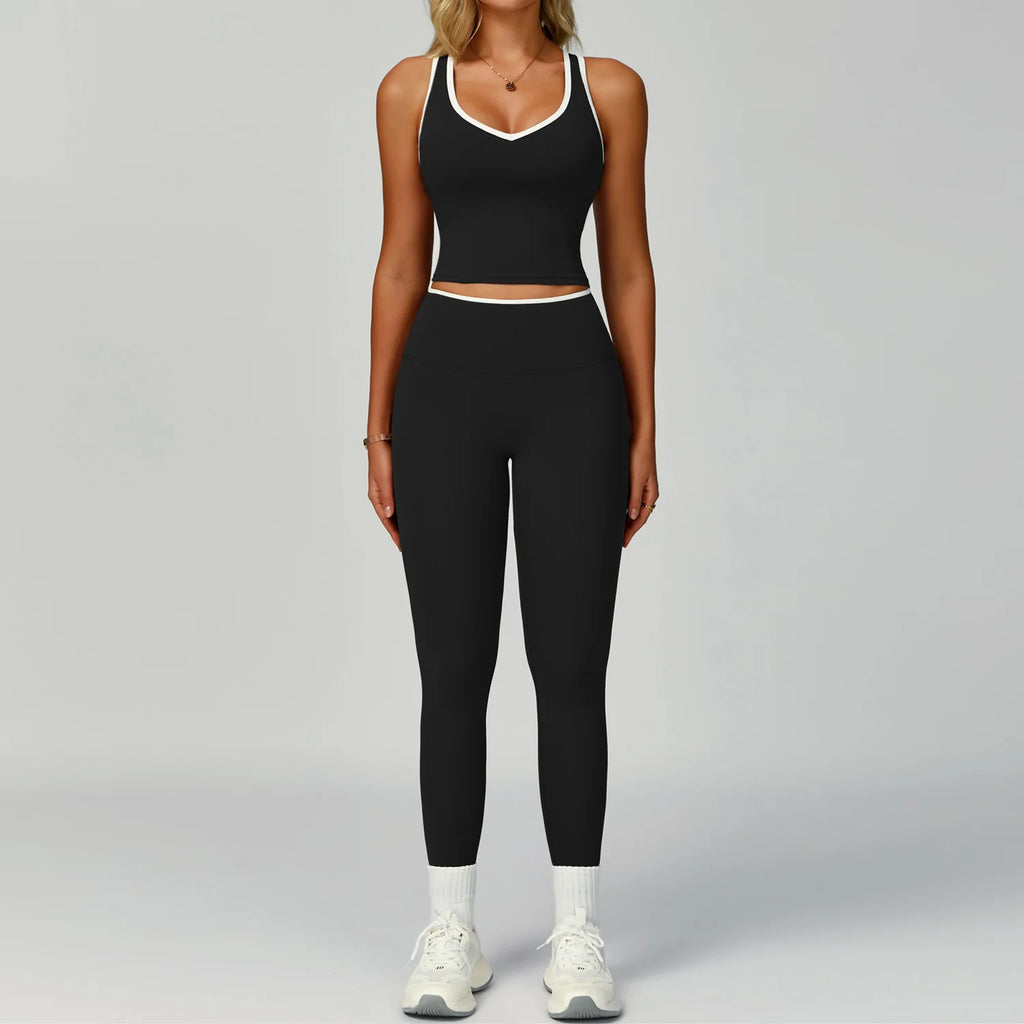Gym Tracksuit Set 2 Piece Workout Outfits