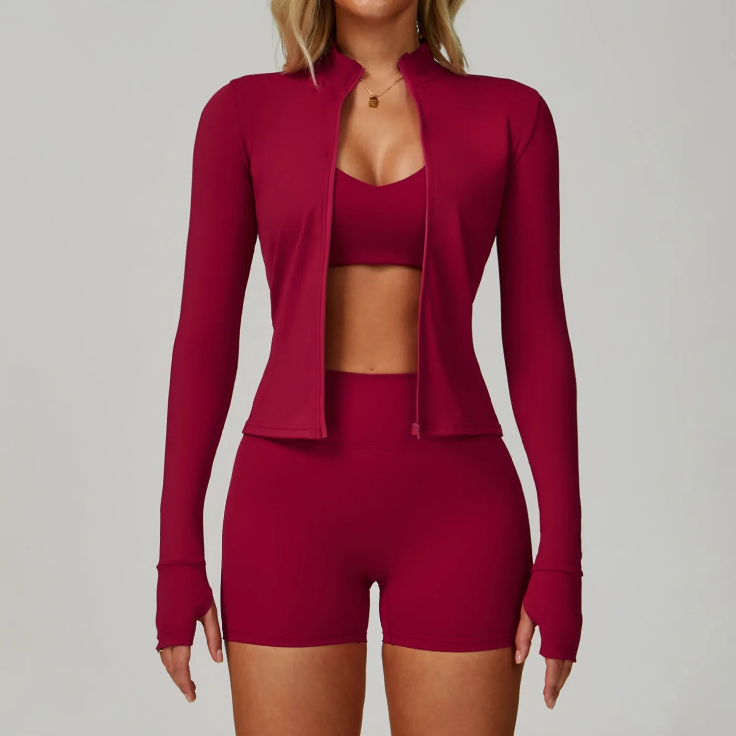 2-3PCS Yoga Suit - Tracksuit Sports Bra High Waist/Leggings Shorts Outfit