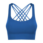 Solid Color Gym Fitness Bra - Tight Sport Top Tank/Soft Shockproof