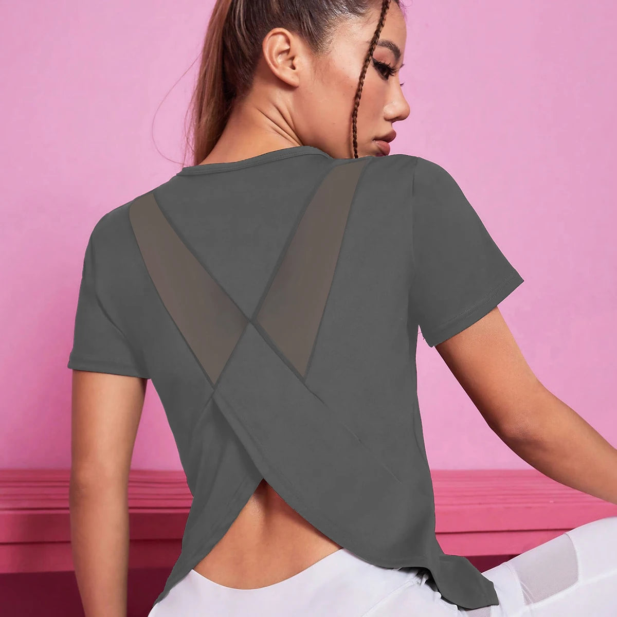 Summer sports T-shirt - Loose breathable quick drying mesh Top