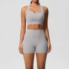 2PCS Pocket Yoga Set – Seamless High Waist Gym Outfit