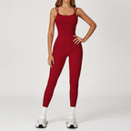 Sexy Fitness Jumpsuit Cross Back Strap