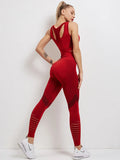 Seamless Activewear 2 Piece Set - High Waist Leggings & Sports Bra