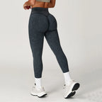 Seamless Yoga Pants High Waist Ribbed Gym Wear - Scrunch Bum Tights