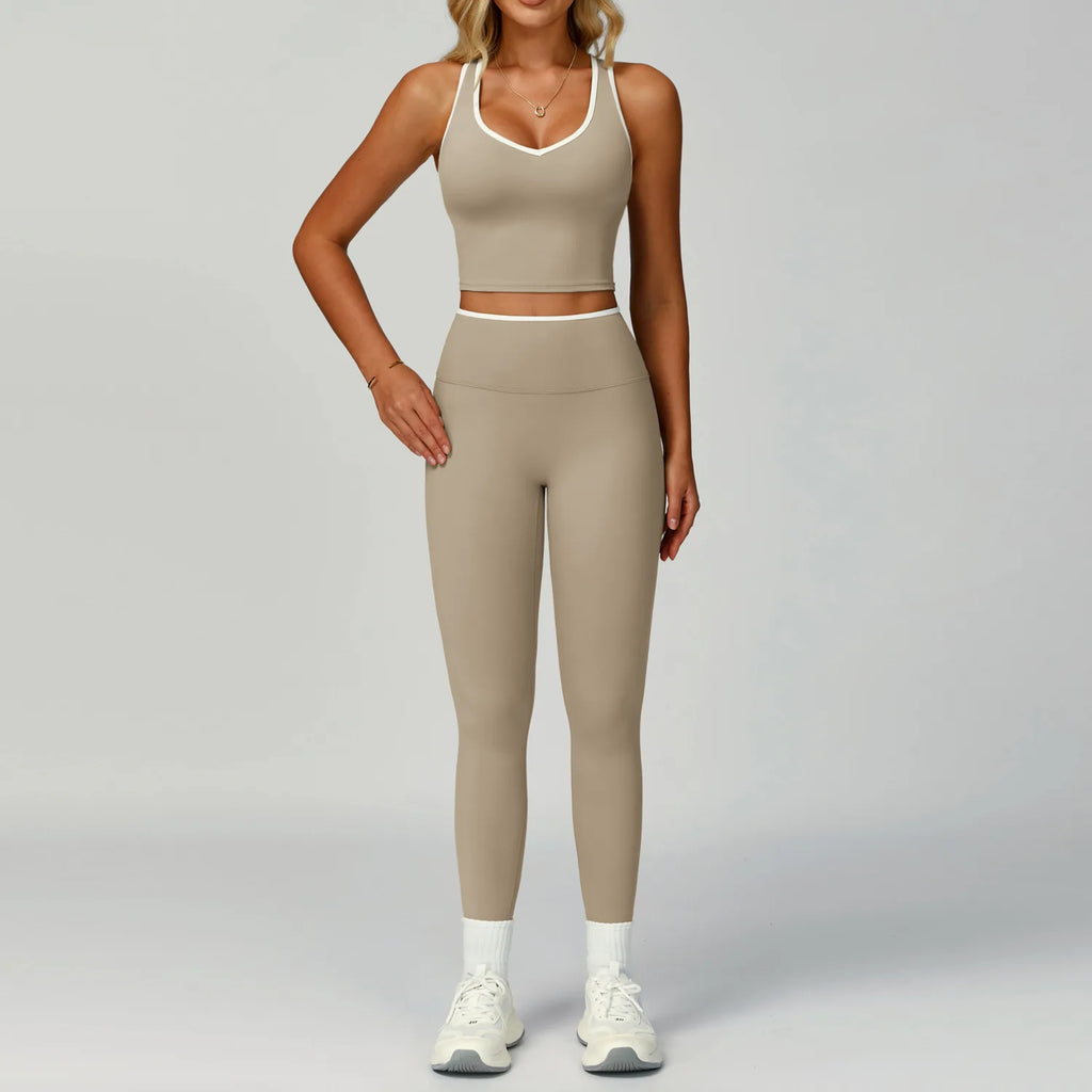 Gym Tracksuit Set 2 Piece Workout Outfits