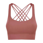 Solid Color Gym Fitness Bra - Tight Sport Top Tank/Soft Shockproof