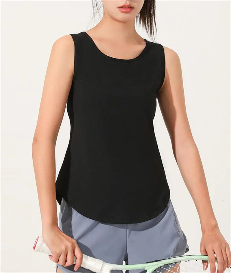 Athletic Cloth Mesh Breathable Back Sleeveless Running Top