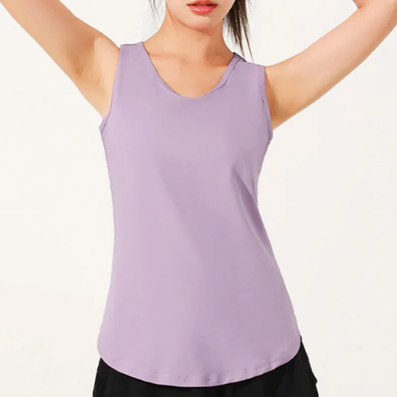 Athletic Cloth Mesh Breathable Back Sleeveless Running Top