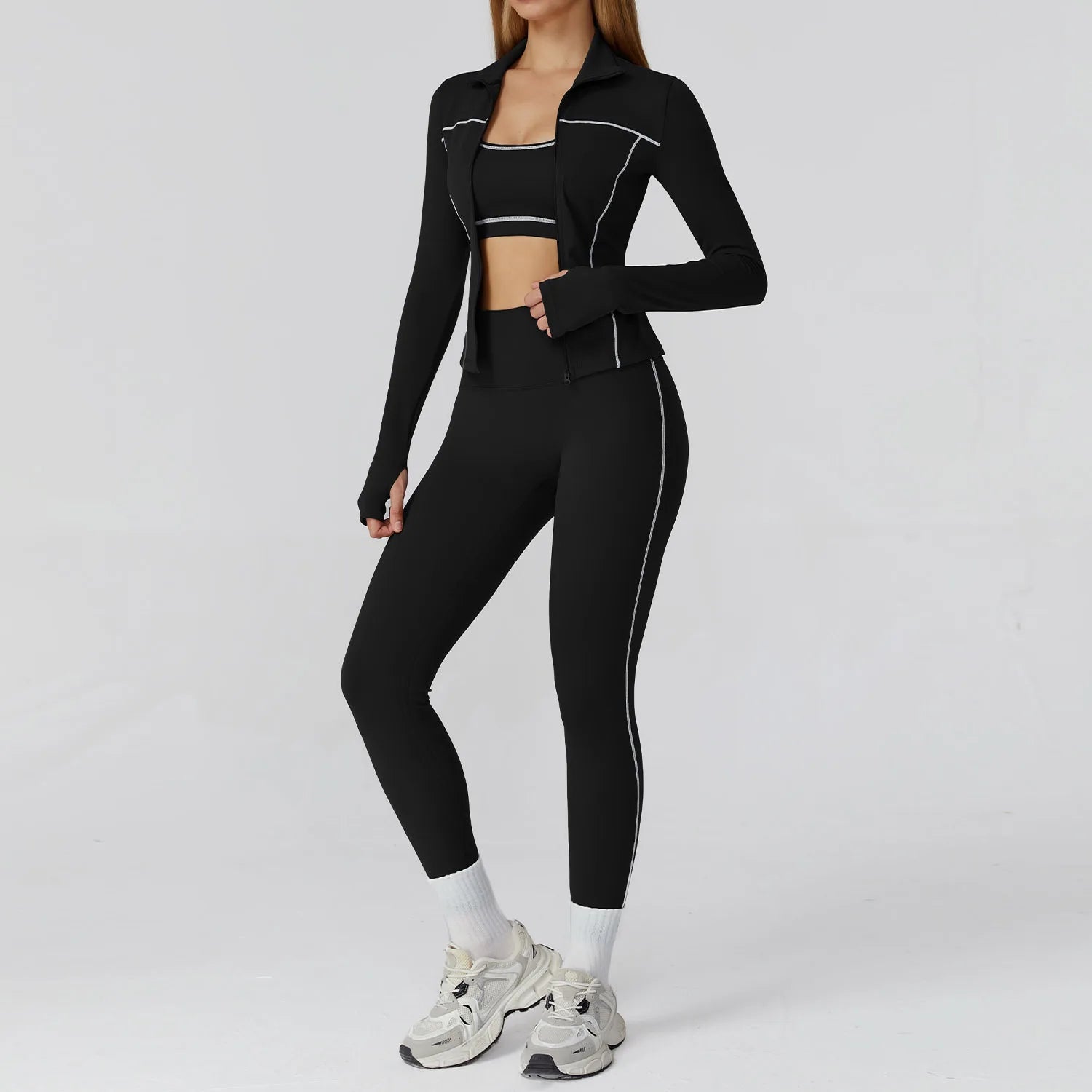 Set 2/3PCS Gym Outfit - Sports Set High Waist Leggings