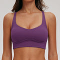 Sexy V-neck Sports Bra - Cross Back Strap