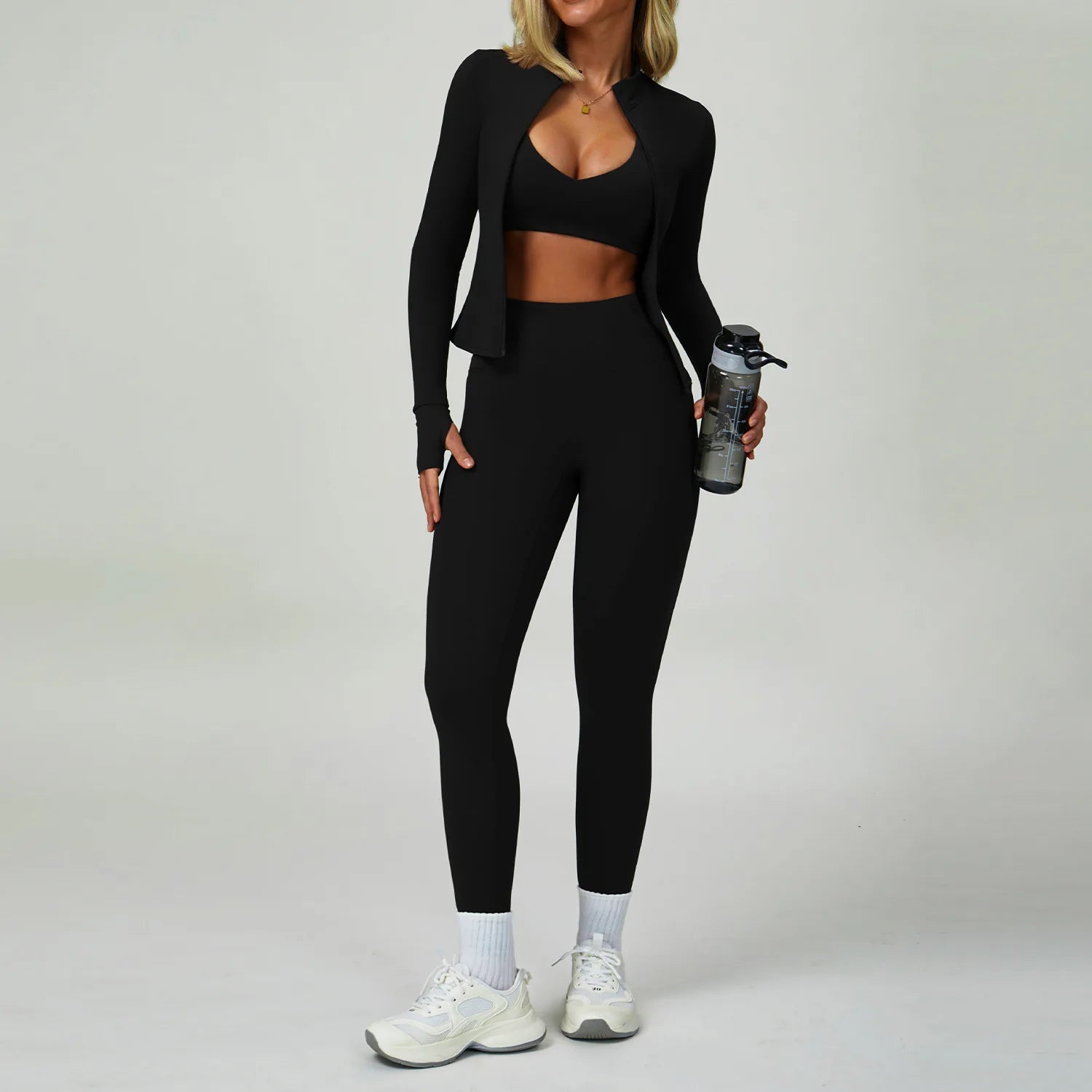 2-3PCS Yoga Suit - Tracksuit Sports Bra High Waist/Leggings Shorts Outfit