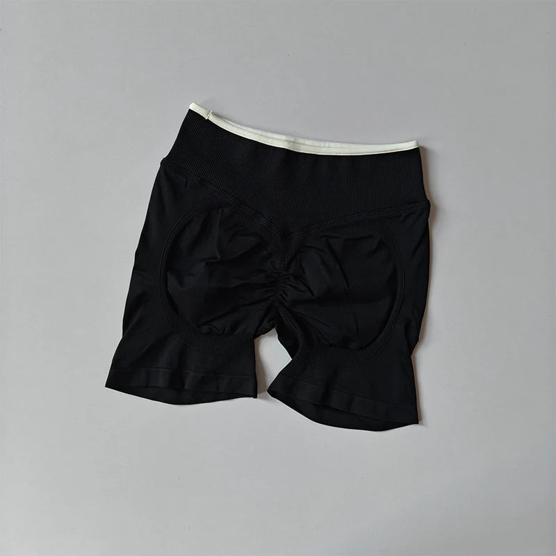 Summer Yoga Shorts High Waist Breathable Fitness Booty-Lifting Sports Running Shorts