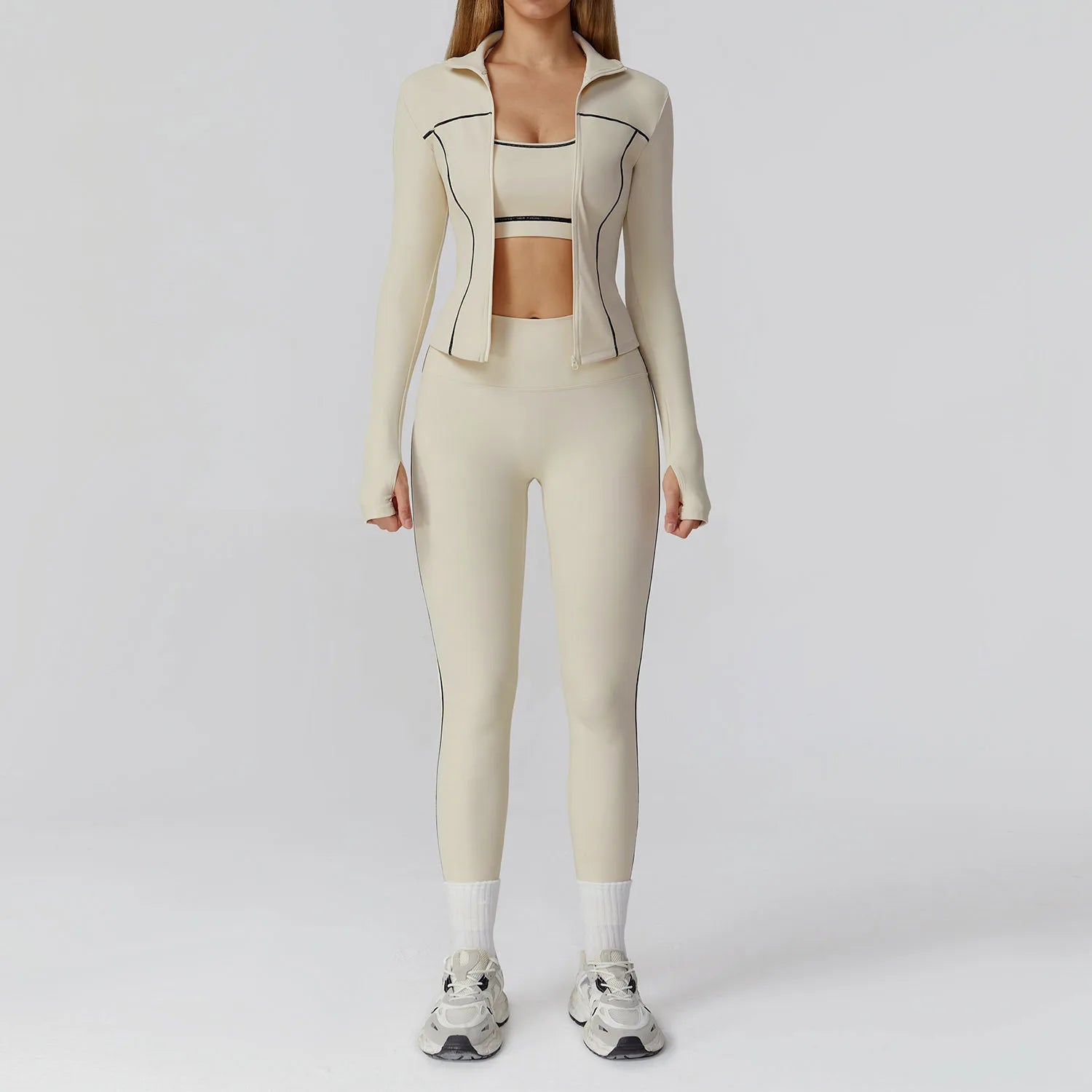 Set 2/3PCS Gym Outfit - Sports Set High Waist Leggings