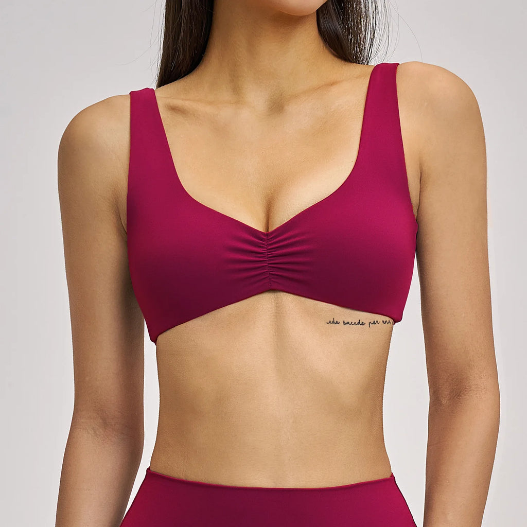 Sports Bra Top - Push Up Fitness Yoga Bra