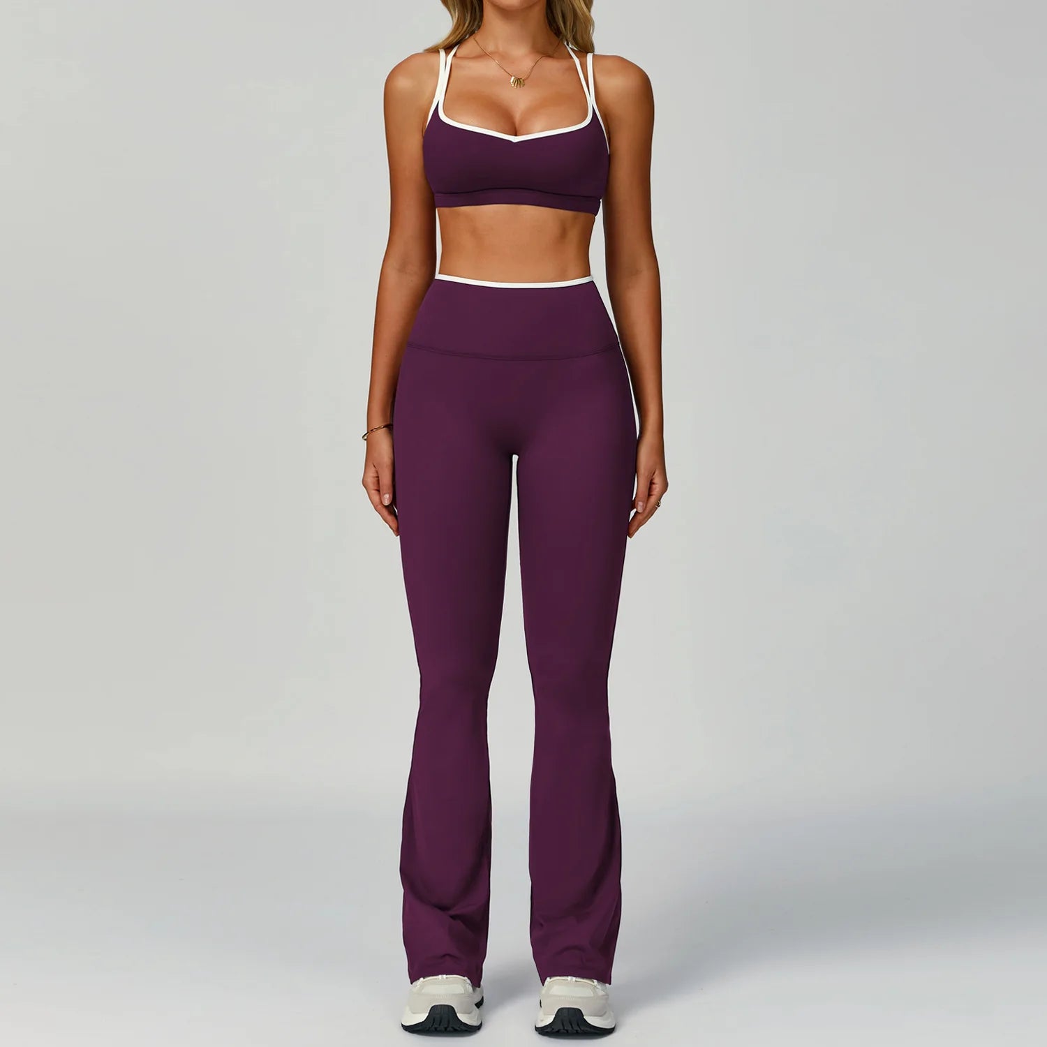 Gym Tracksuit Set 2 Piece Workout Outfits