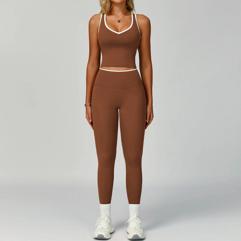 Gym Tracksuit Set 2 Piece Workout Outfits