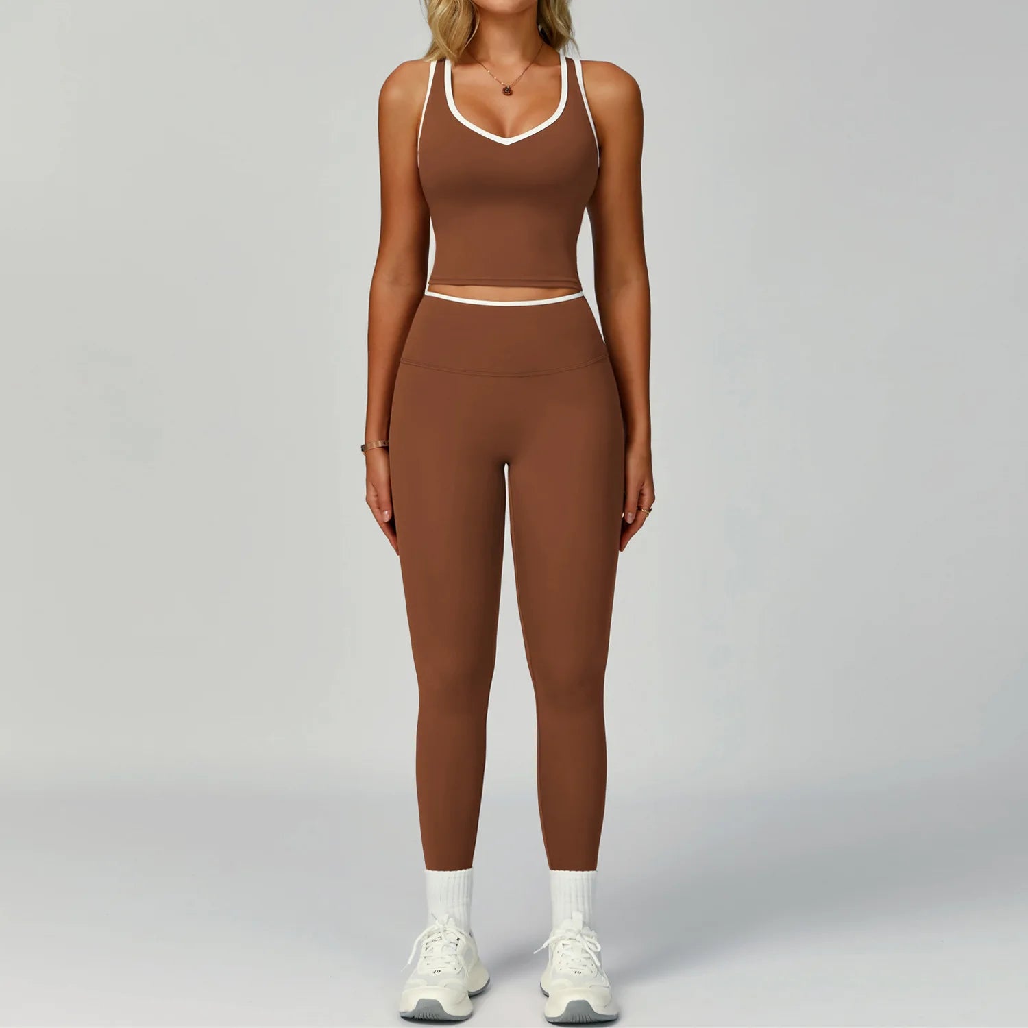 Gym Tracksuit Set 2 Piece Workout Outfits