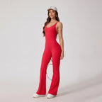 Seamless Yoga Jumpsuit Set - Beautiful Back Tight Hip Lift Trousers Micro Flared
