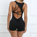 Slim Fit One-Pieces Set-  Backless Jumpsuit
