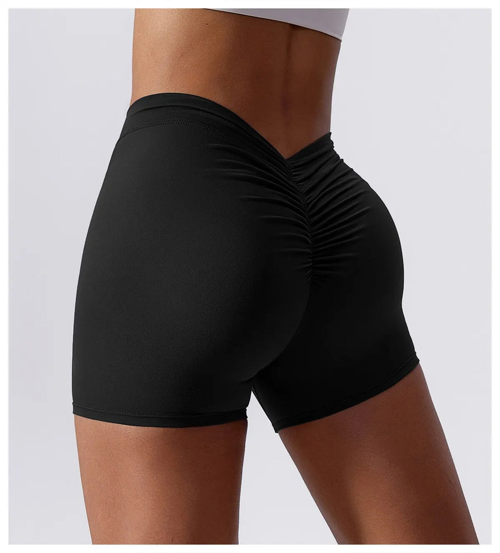 Sexy Stretch Yoga Shorts With Hip Lifting And Abdominal Tightening