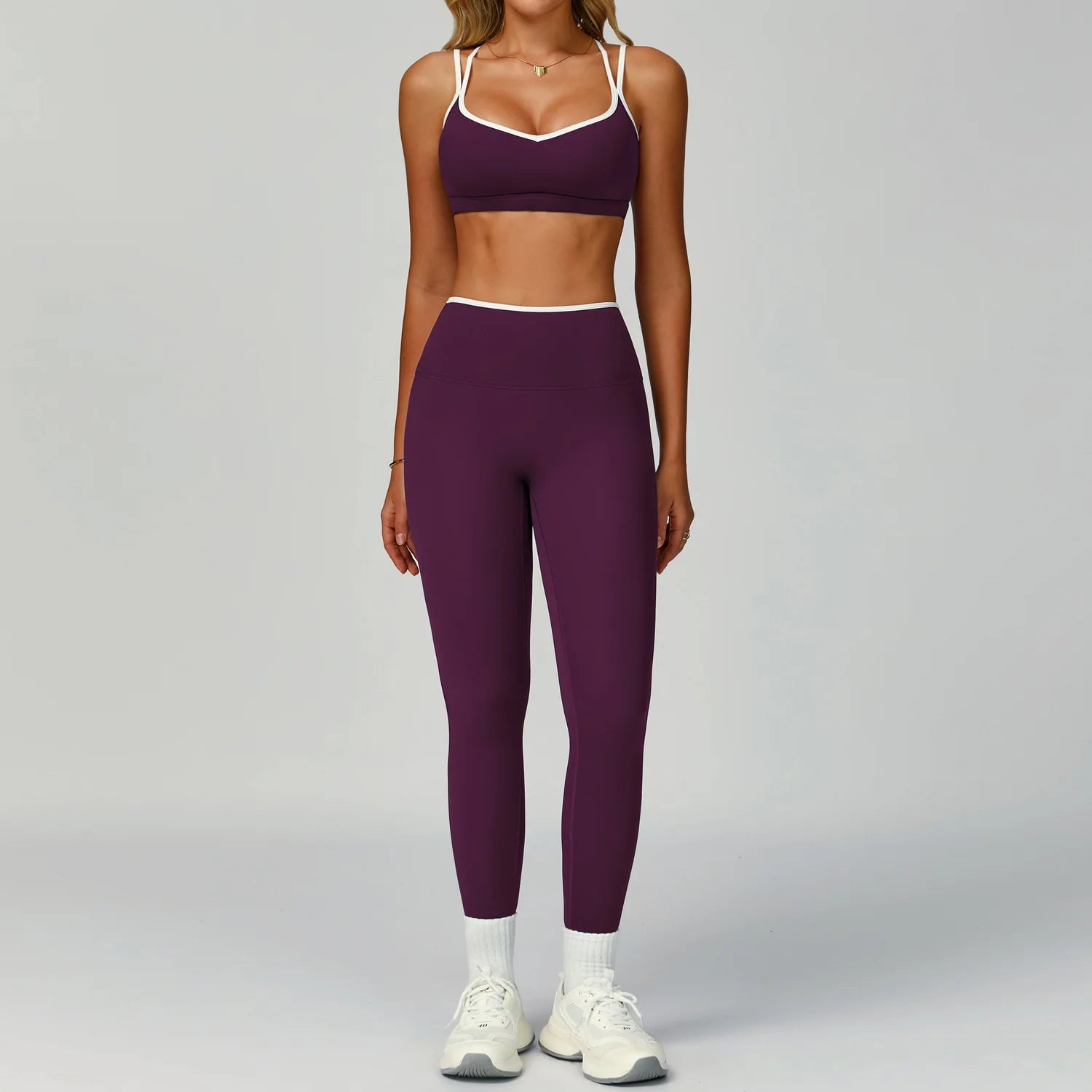 Gym Tracksuit Set 2 Piece Workout Outfits
