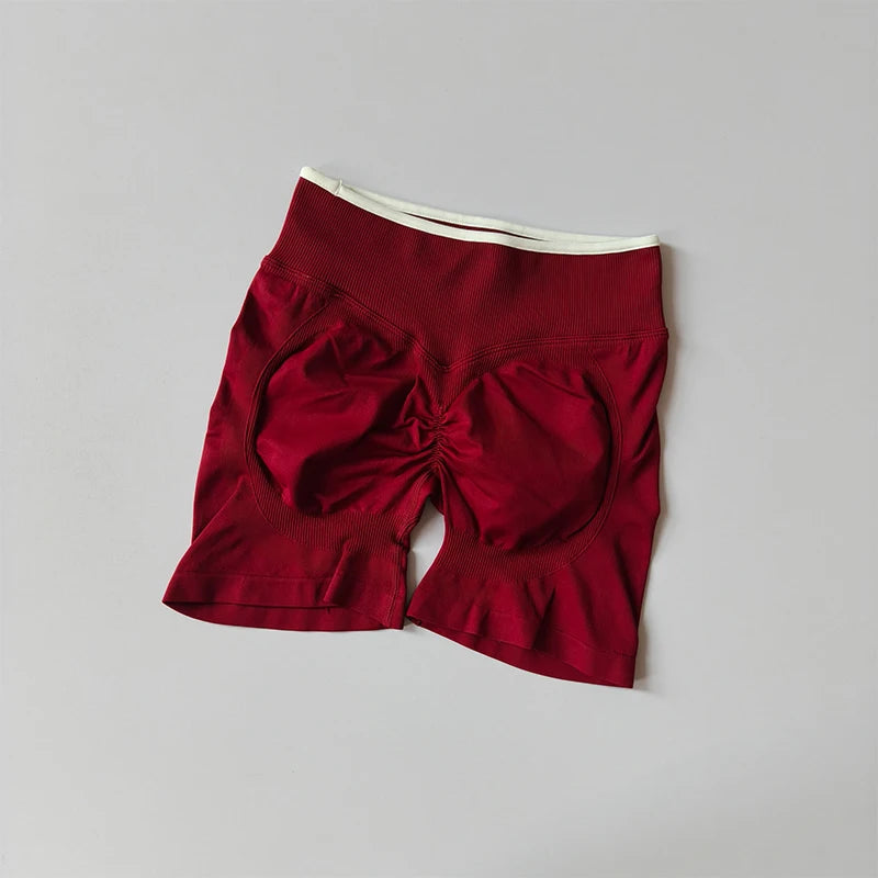 Summer Yoga Shorts High Waist Breathable Fitness Booty-Lifting Sports Running Shorts