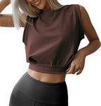 Crop Top Cotton Shirt - Cute Sleeveless Workout Top