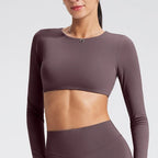 Long-sleeved yoga top - breathable and comfortable