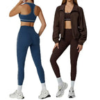 Set 2/3PCS Gym Outfit - Sports Set High Waist Leggings