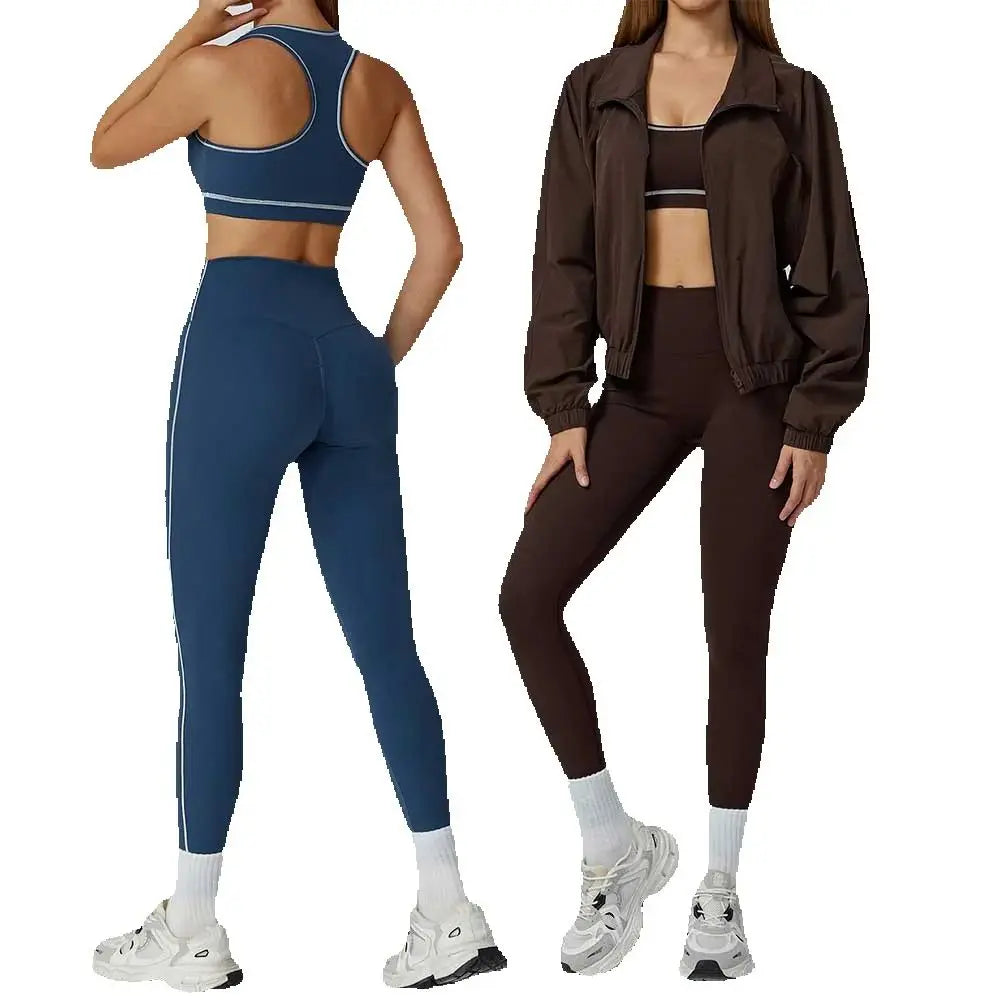 Set 2/3PCS Gym Outfit - Sports Set High Waist Leggings