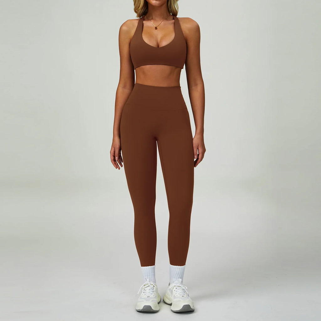 2-3PCS Yoga Suit - Tracksuit Sports Bra High Waist/Leggings Shorts Outfit