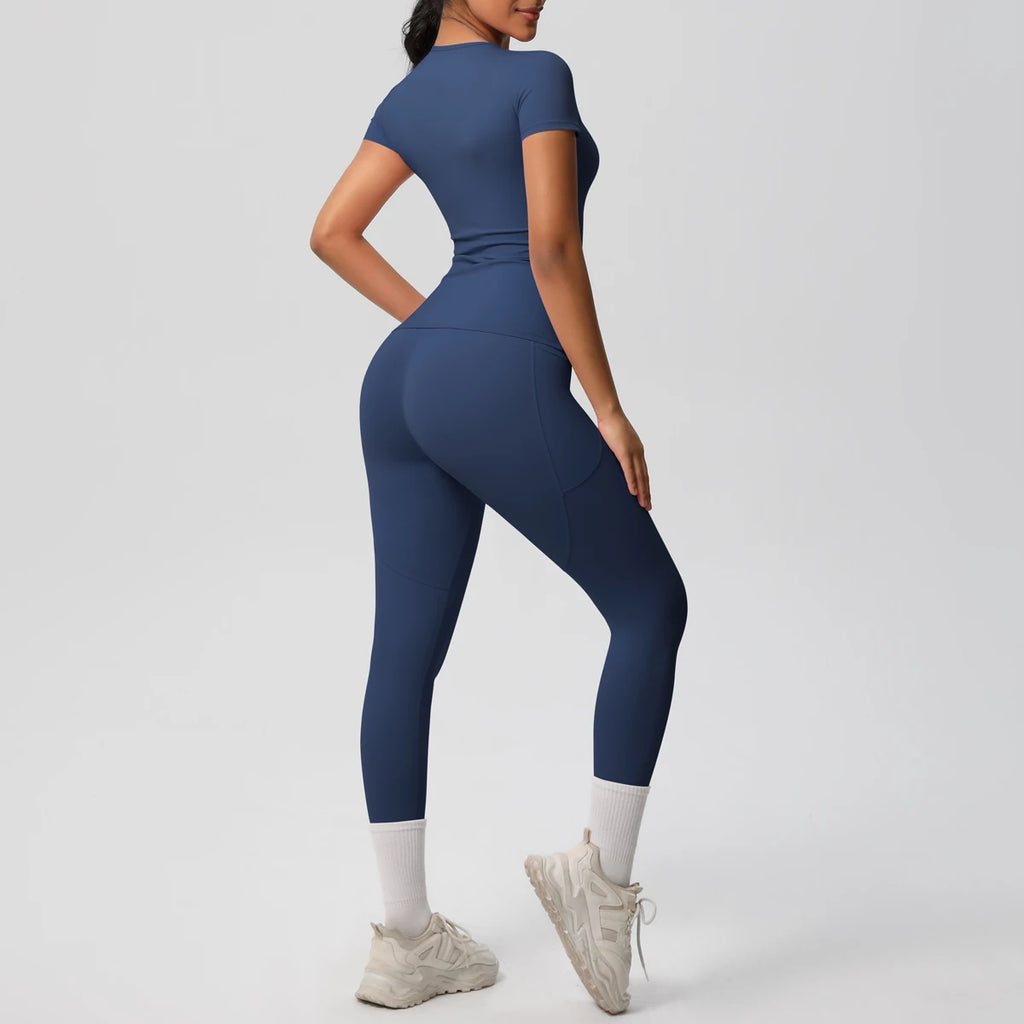 Yoga Suit Leggings Gym Set
