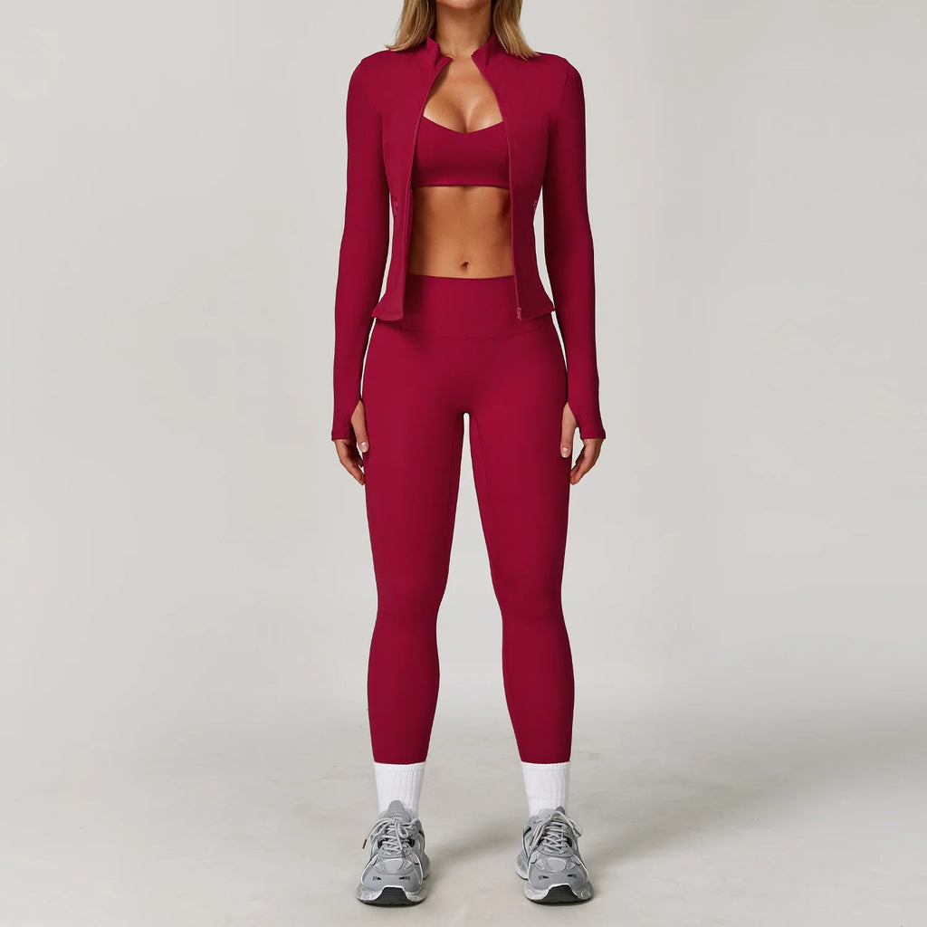 Gym Outfit - Tracksuit 2/3PCS Yoga Suit Sports Set
